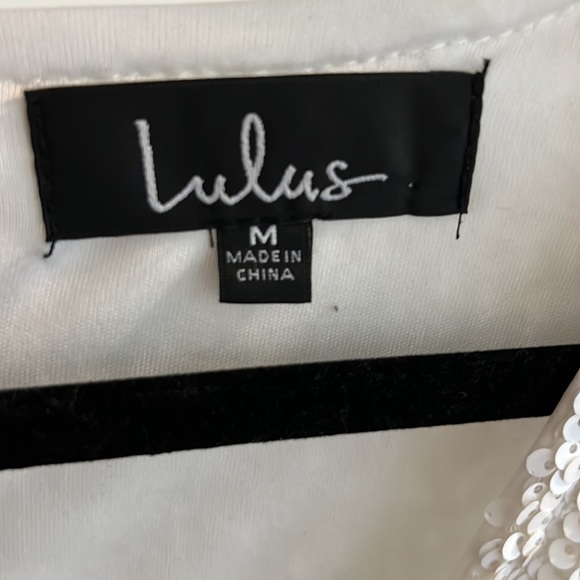 White Sequin Romper - Picture 5 of 6